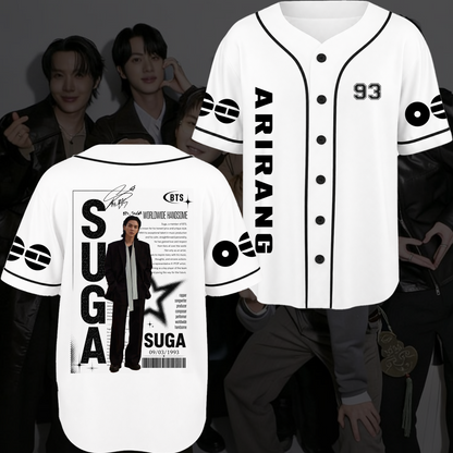 Chronicles Bangtan Arirang World Tour Baseball Jersey Gift For Fans