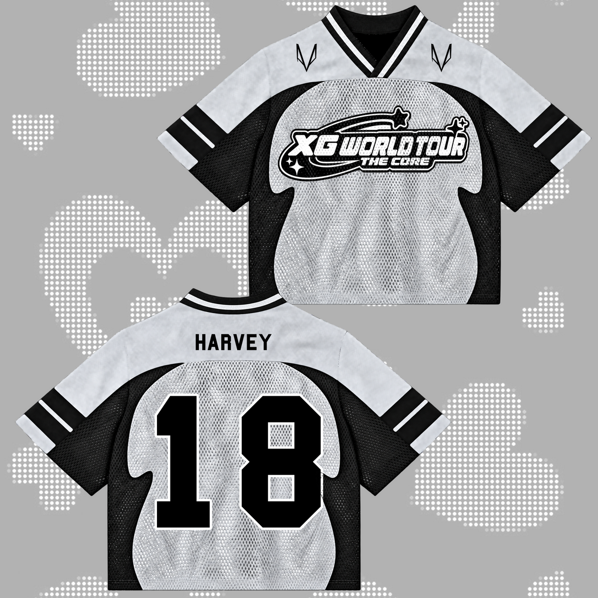 Fierce XG The Core World Tour Mixed-Mesh-Trikot cooles Geschenk für Fans