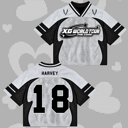 Fierce XG The Core World Tour Mixed-Mesh-Trikot cooles Geschenk für Fans
