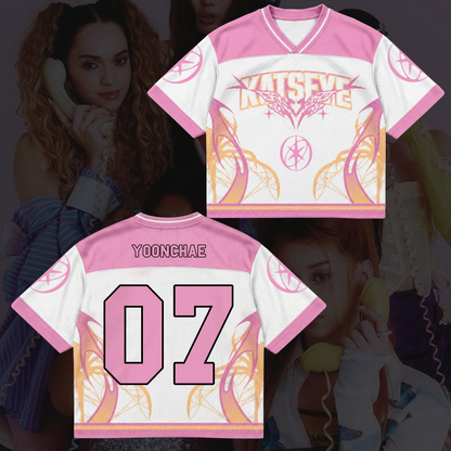 KATSEYE Wild Tour Sporty Purple Mixed Mesh Jersey für EYEKONS