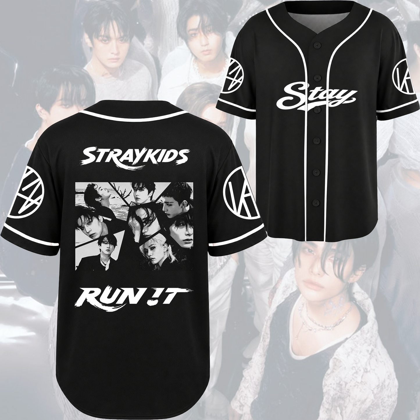 Sleek Run It World Tour Stray Kids Baseball Jersey Stay Gifts