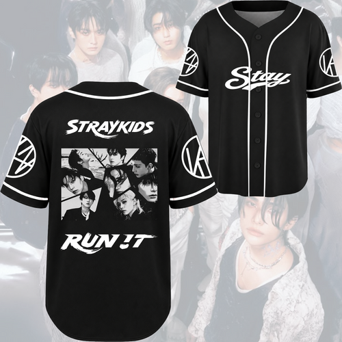 Sleek Run It World Tour Stray Kids Baseball Jersey Stay Gifts