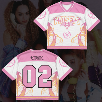 KATSEYE Wild Tour Sporty Purple Mixed Mesh Jersey für EYEKONS