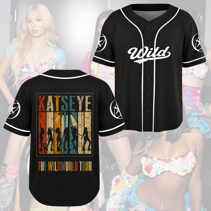 KATSEYE Distressed Vintage Tour Baseball  Jersey Gift For Fans