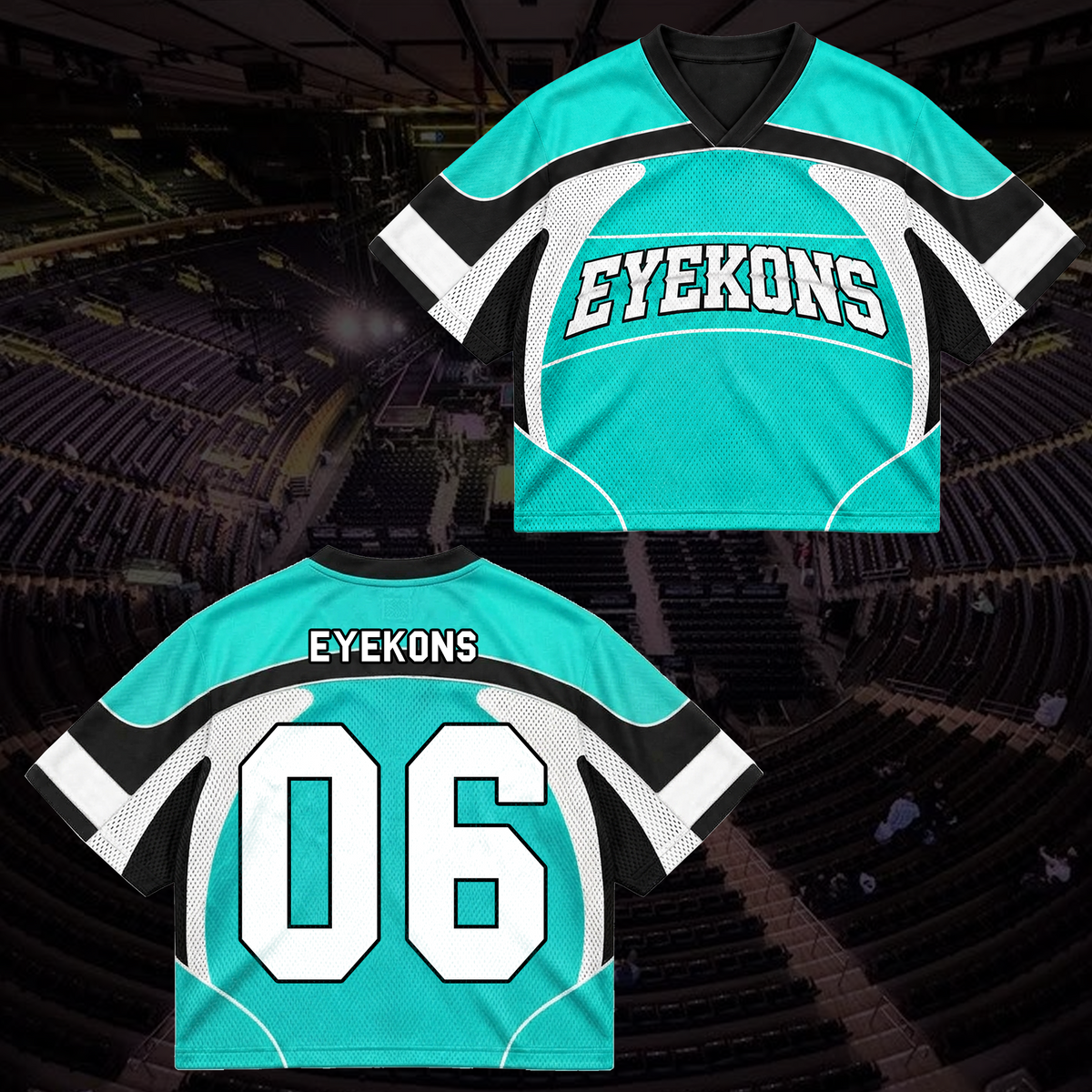 Grit Sporty Tribal Wave Eyekons Mixed Mesh Jersey Gift for Fans