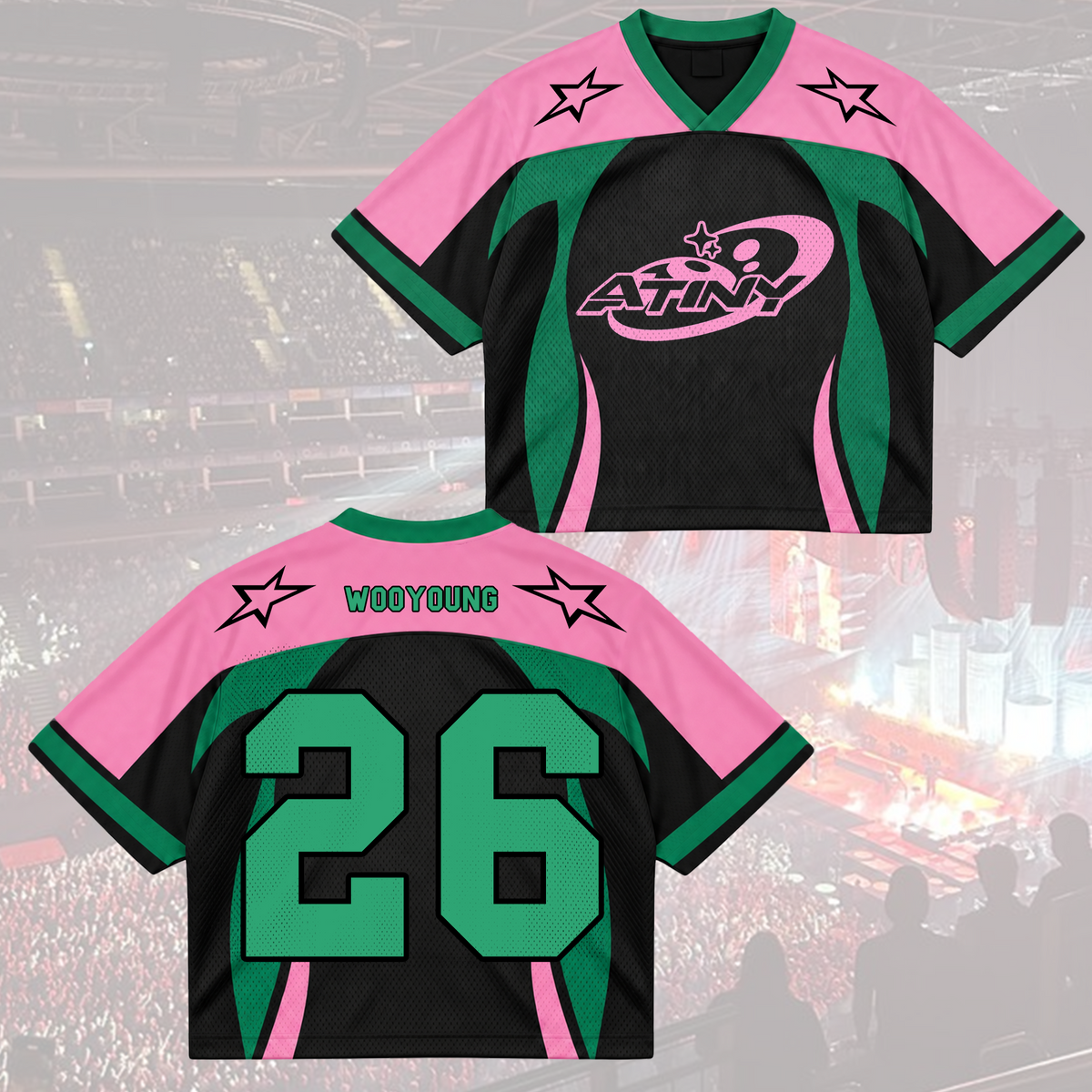 Powerful Ice On Fire Tinys Club All Members Cyber Grunge Mixed Mesh Jersey For Atiny