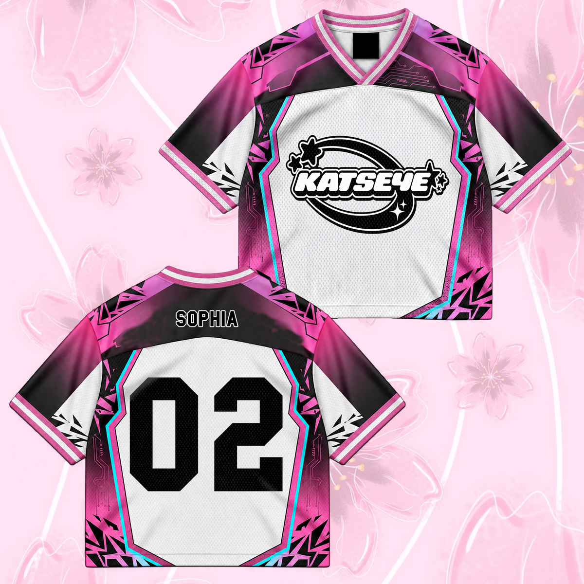 KATSEYE Wild Tour Sporty Purple Mixed Mesh Jersey für EYEKONS