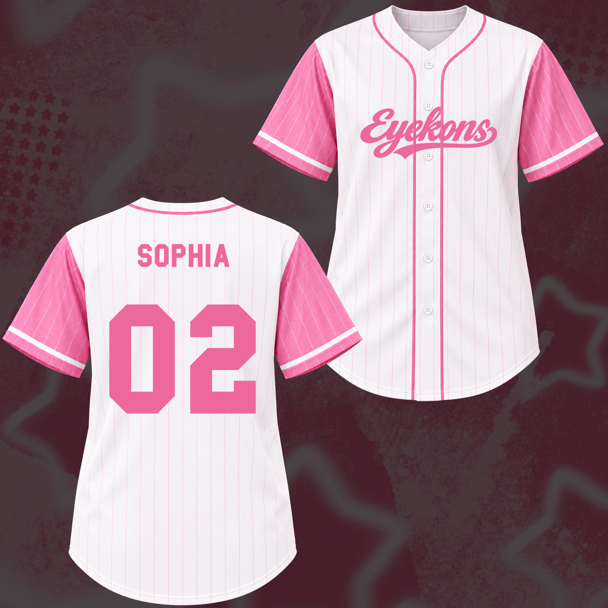 Holografisches Katseye The Wildworld Tour Baseball-Trikot von Eyekon Gifts