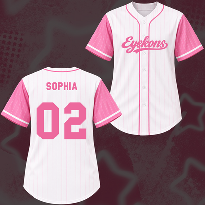 Holografisches Katseye The Wildworld Tour Baseball-Trikot von Eyekon Gifts