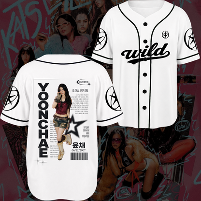 KATSEYE Chronicles The Wildworld Tour Baseball Jersey Fan Edtion