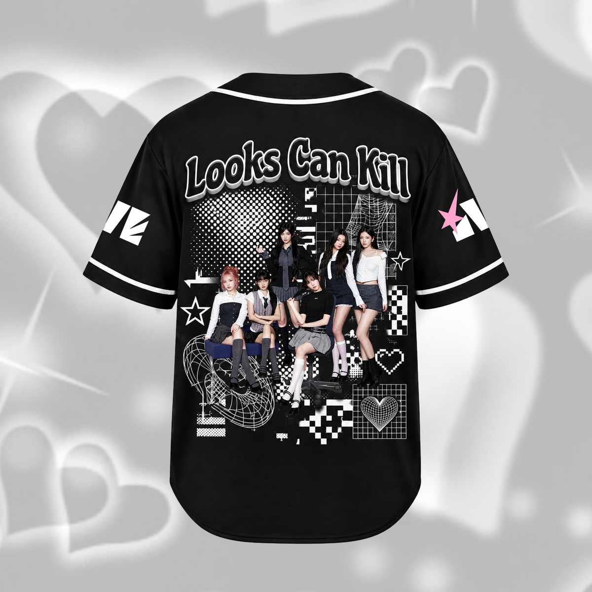 Vivid Looks Can Kill I.V.E. Club Photo Print Baseball Jersey For Dive