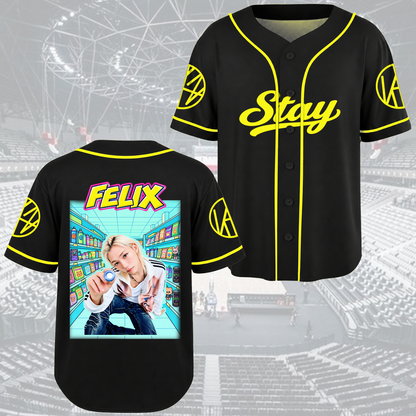 Stray Kids Run It World Tour Baseball-Trikot Edgy Streetwear Geschenk für Fans
