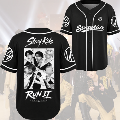 Stray Kids Run It Tour Jersey All Members Kpop Concert Outfit Fan Edition