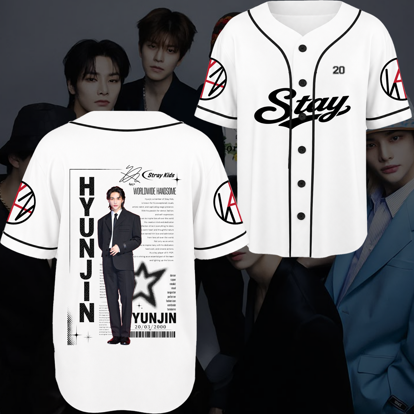 Stray Kids Stay Chronicles Baseball Jersey Gift For Fans