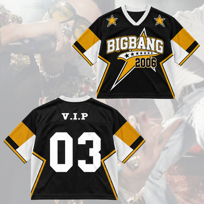 Vintage BIGBANG Mixed Mesh Jersey Sporty Concert Outfit Gift For Fans