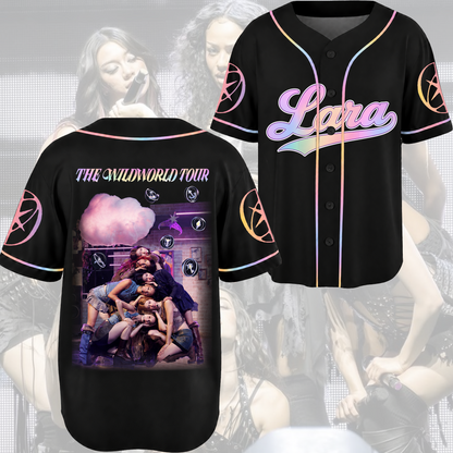 Glow Katseye The Wildworld Tour 2026 Baseball Jersey Fan Edtion
