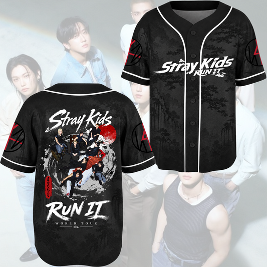 Massive Stray kids Run It World Tour This That Album Baseball Jersey Stay Edition
