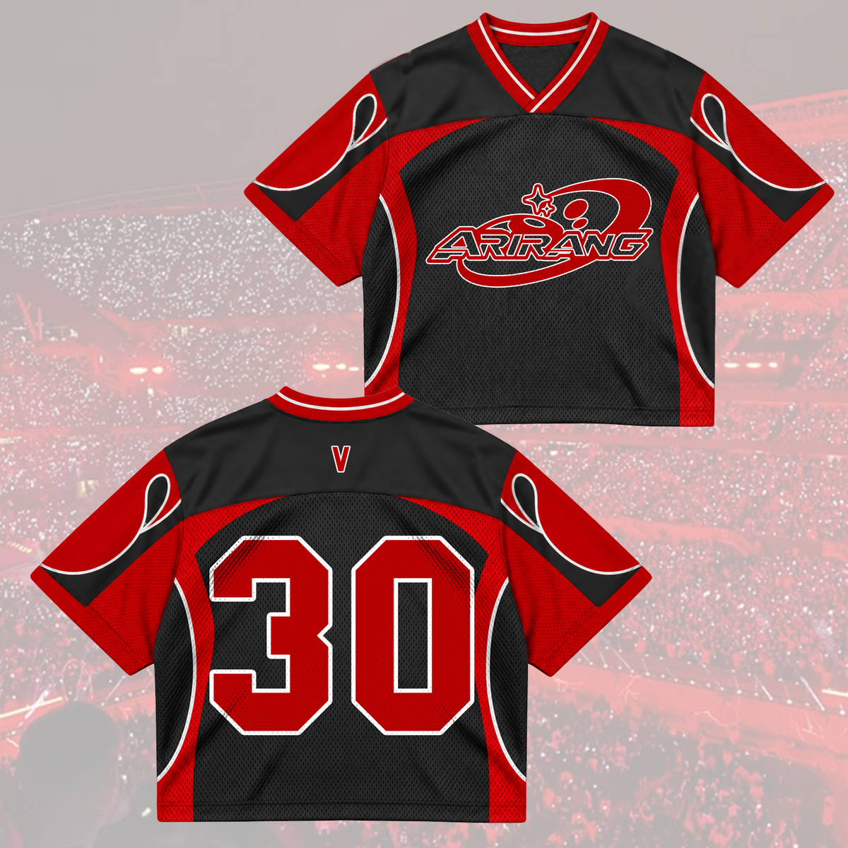 Dramatic Arirang Army Club All Members Cyber Grunge Mixed Mesh Jersey For Fans