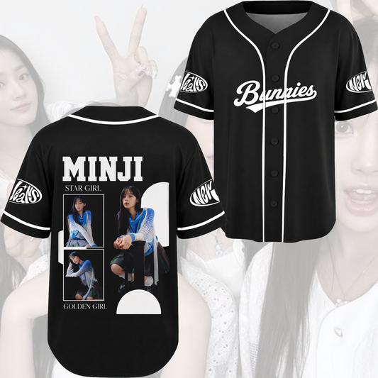 Aesthetic NewJeans It Girl Baseball Jersey Retro Fan Merch