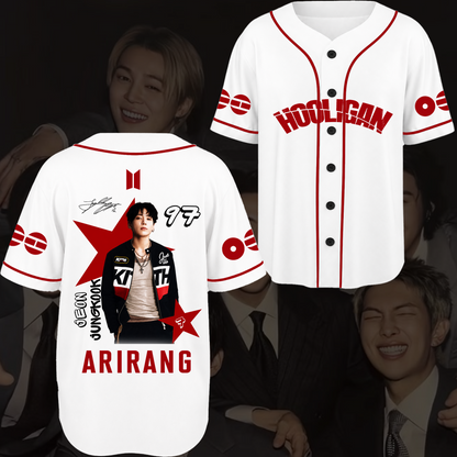 Sleek BTS Visual Baseball Jersey Arirang World Tour Merch Gift For Fans
