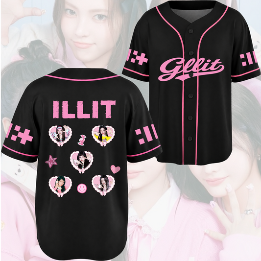 Pink Love Illit It Me Album Baseball Jersey Gifts For Fans