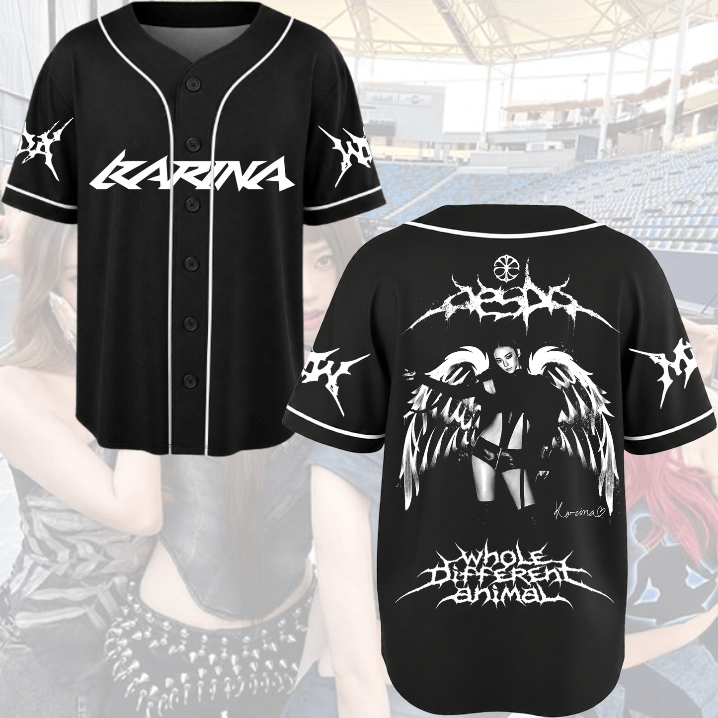Fierce Aespa WDA Lemonade Album Baseball Jersey