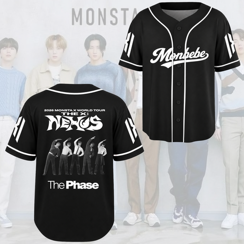 Monsta X The Phase Album Baseball-Trikot Geschenk für Fans