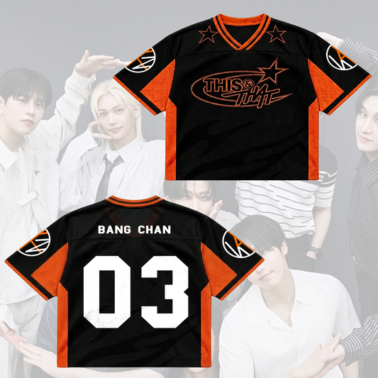 Retro Stray Kids This That Mixed Mesh Jersey Run It Tour Gift For Fans