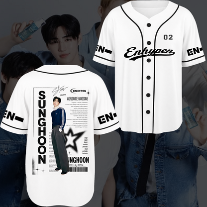 Enhypen Chronicles Blood Saga World Tour Baseball Jersey Engene Fan Gifts
