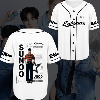 Enhypen Chronicles Blood Saga World Tour Baseball Jersey Engene Fan Gifts