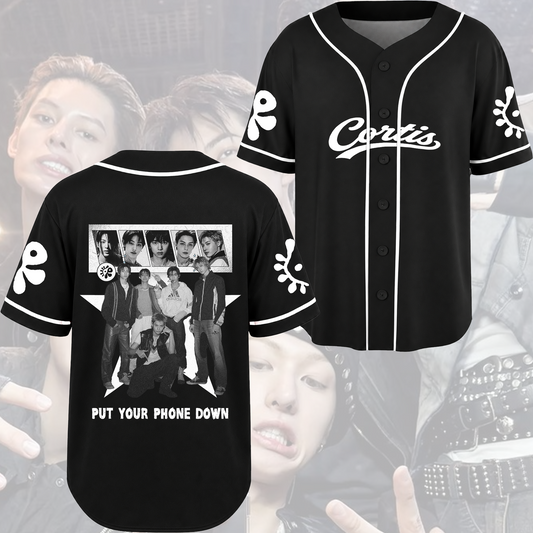 Vintage CORTIS Baseball Jersey Put Your Phone Down Tour Streetwear Apparel Fan Edition