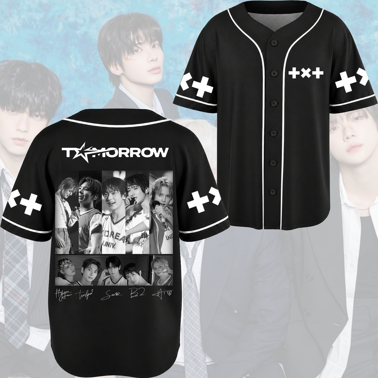 Mega Tomorrow x Together Concert Tour Baseball Jersey Fan Editon