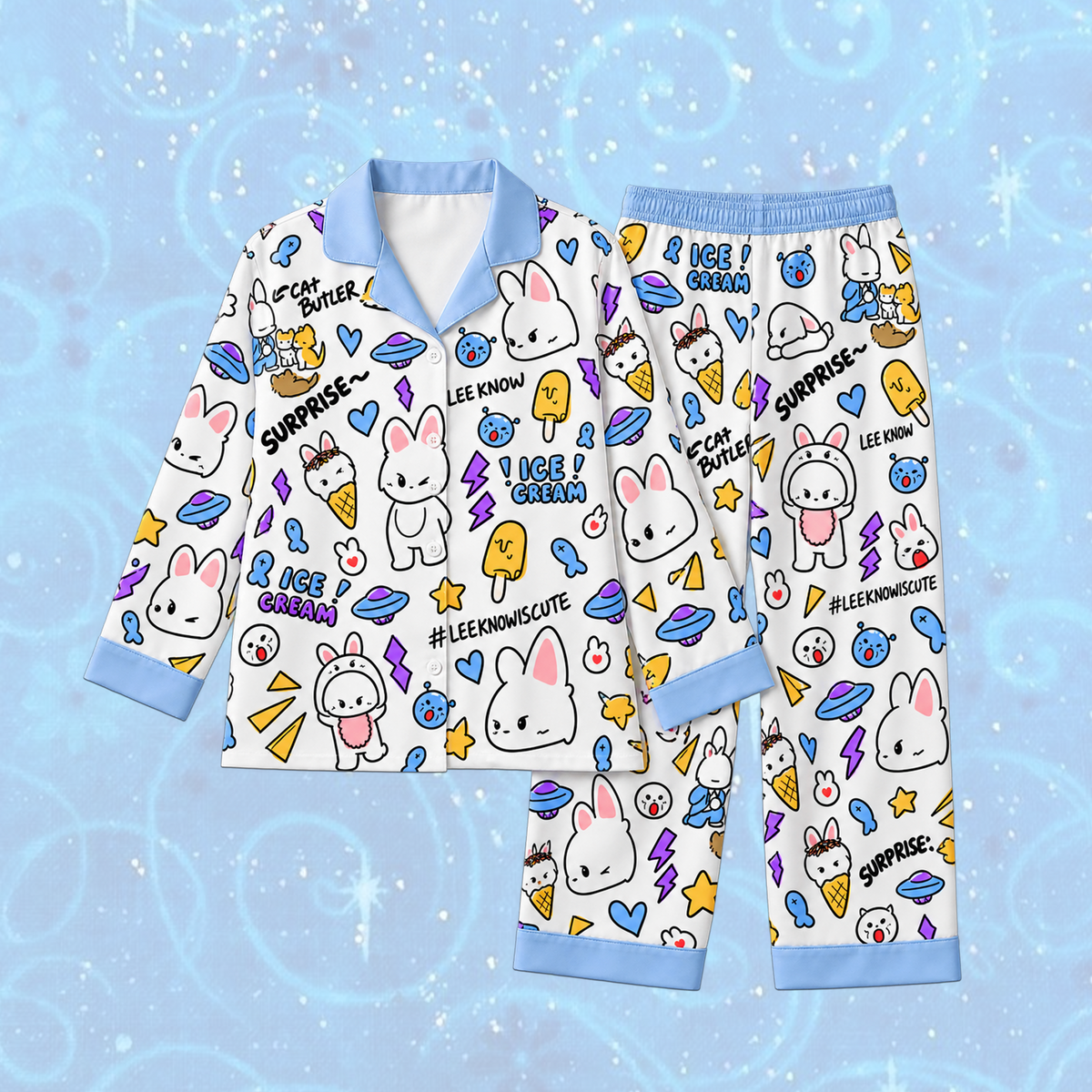 Stray Kids Spooky Stay Day Skzoo Schlafanzug-Set Geschenk für Fans