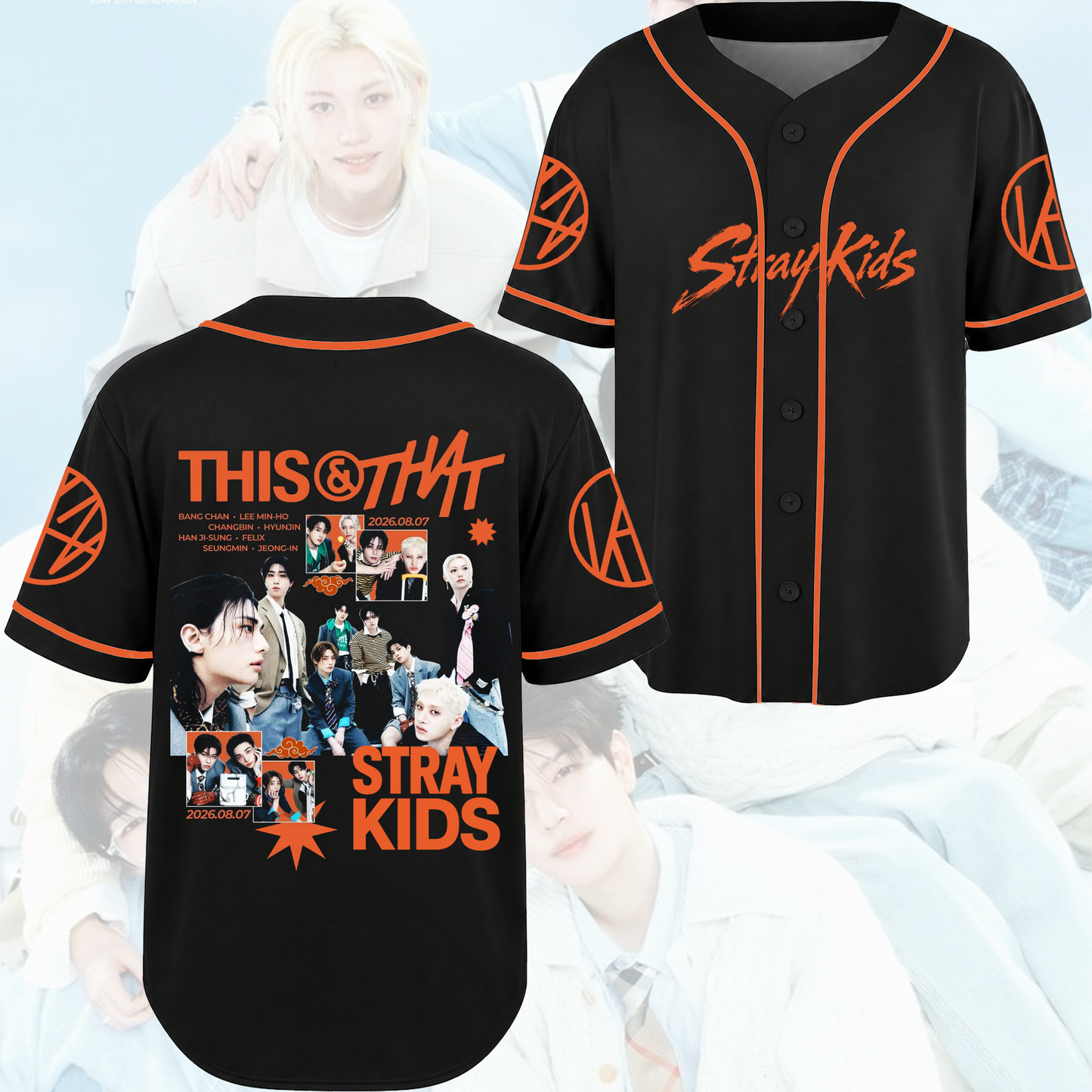 Stray Kids THIS & THAT Jersey Orange Pop Punk Festival Concert Outfit Fan Edition