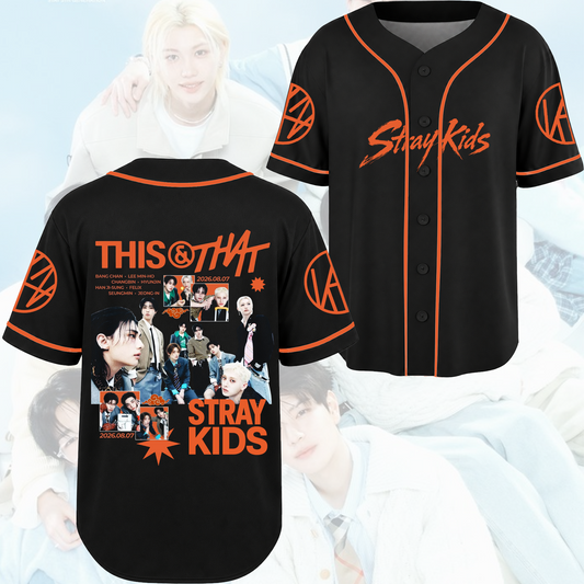 Stray Kids THIS & THAT Jersey Orange Pop Punk Festival Concert Outfit Fan Edition