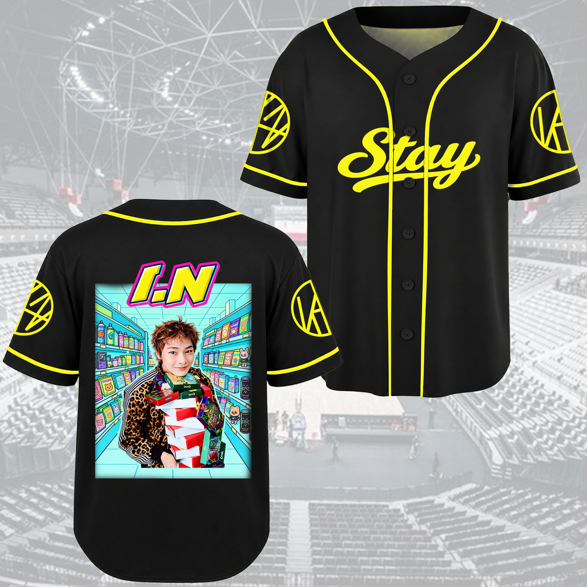 Stray Kids Run It World Tour Baseball-Trikot Edgy Streetwear Geschenk für Fans
