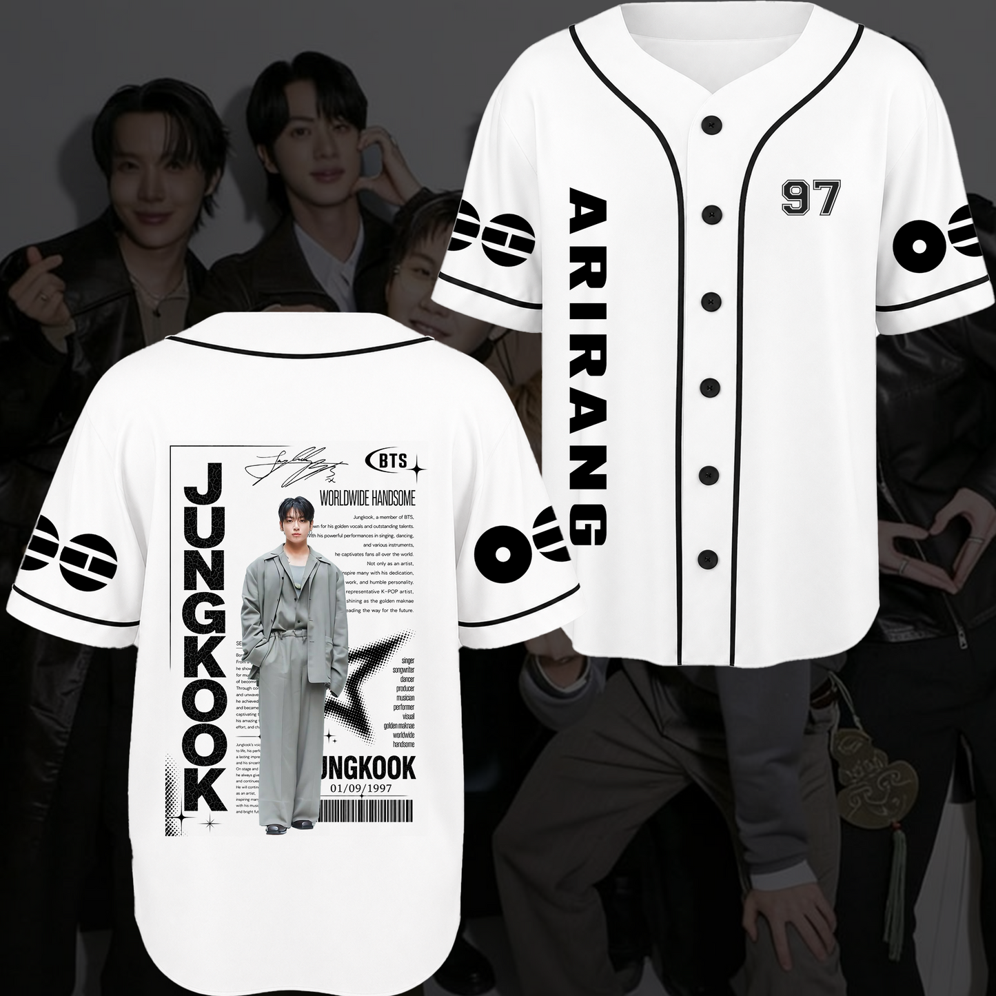 Chronicles Bangtan Arirang World Tour Baseball Jersey Gift For Fans