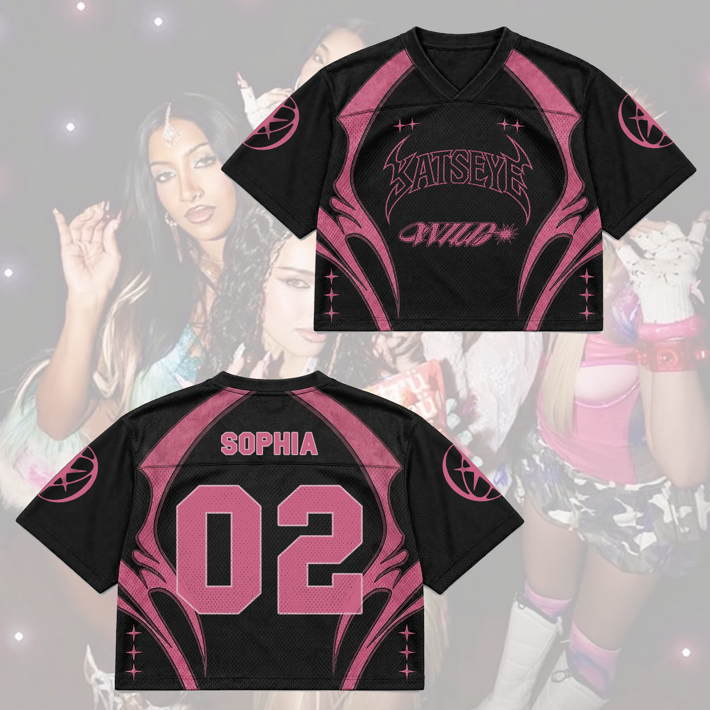 Hot Pink Katseye The Wildworld Tour  Mixed Mesh Jersey Gift For Fans