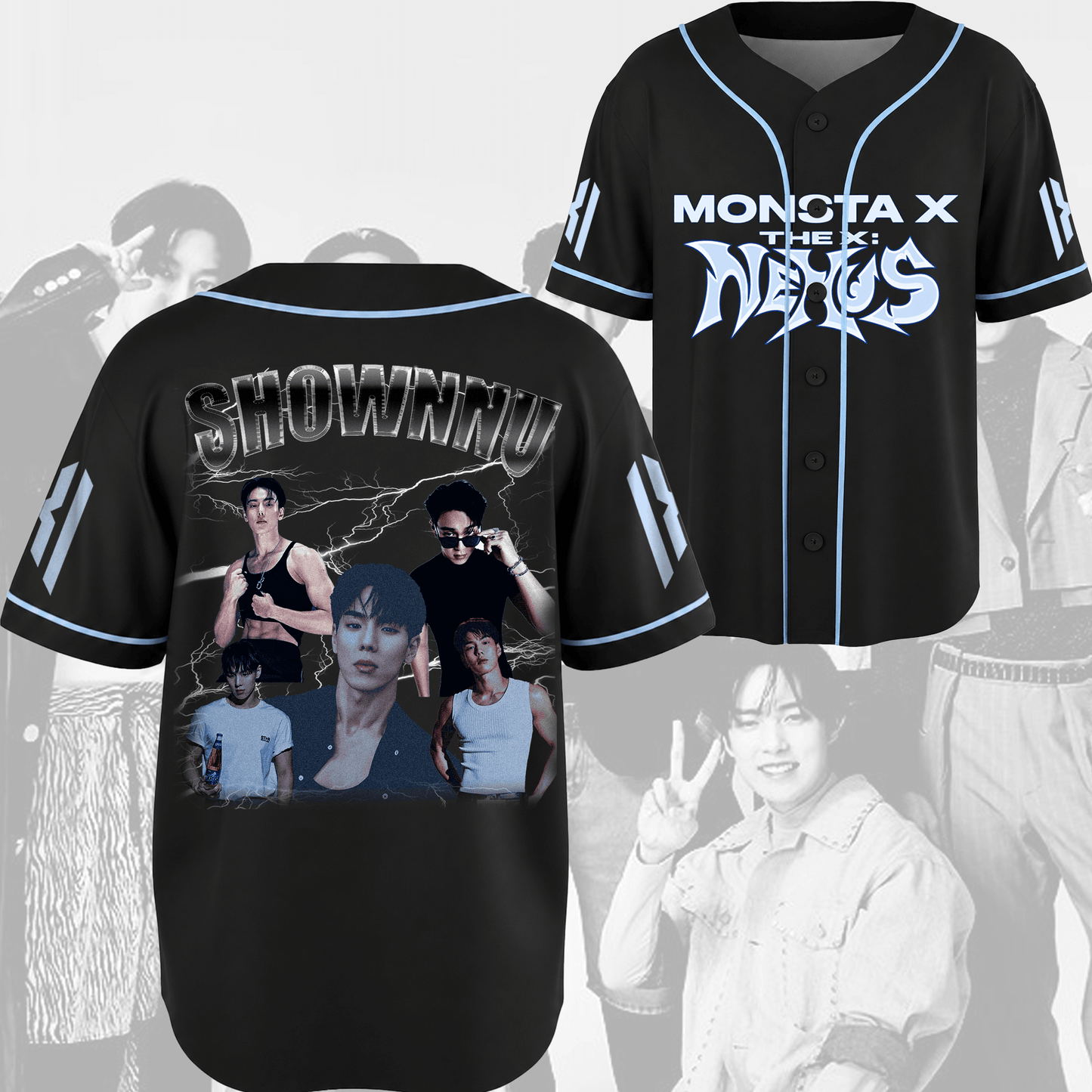 Monsta X World Tour  The X Nexus Baseball Jersey Fan Edition