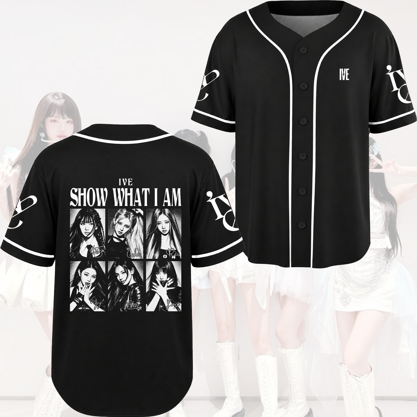 IVE Show What I Am Tour Baseball Jersey Kpop Portrait Photo Gift For Fans