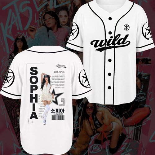 KATSEYE Chronicles The Wildworld Tour Baseball Jersey Fan Edtion
