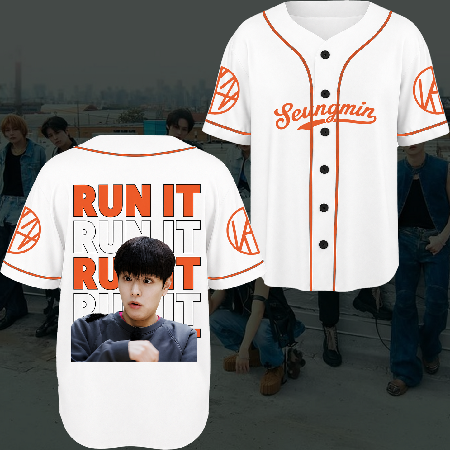 Stray Kids Dynamic Meme Run It Concept Baseball Jersey STAY Aesthetic Humor Gifts For Fans