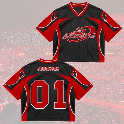 Dramatic Arirang Army Club All Members Cyber Grunge Mixed Mesh Jersey For Fans
