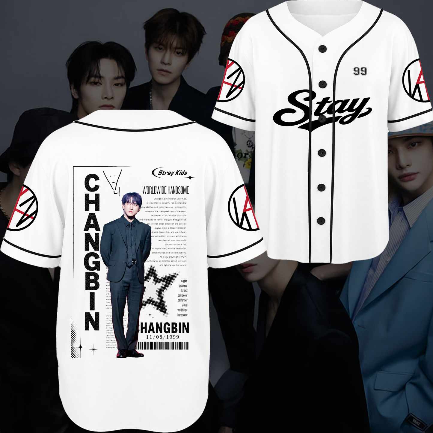 Stray Kids Stay Chronicles Baseball Jersey Gift For Fans