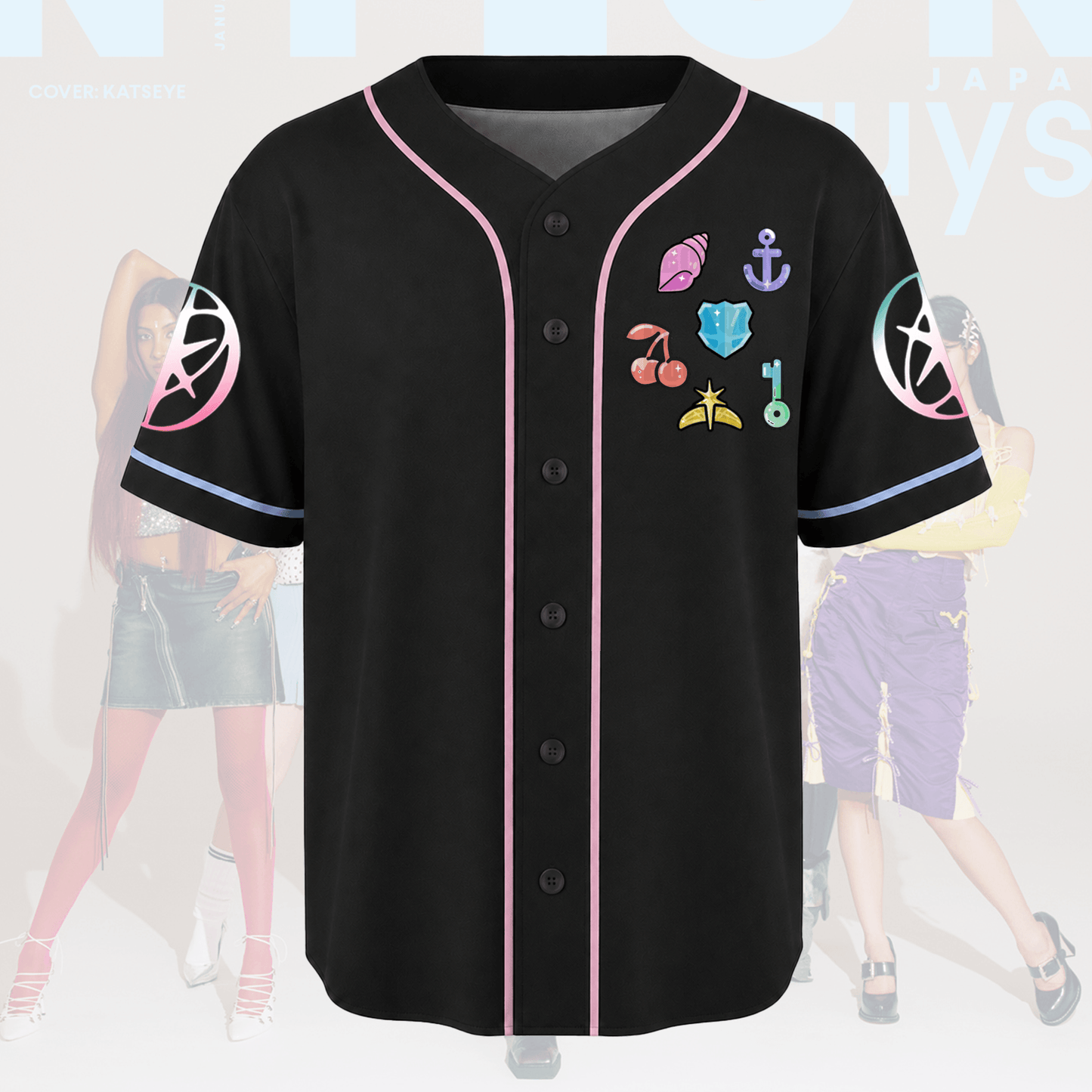 United Paths Katseye Tour OT6 Forever Baseball Jersey Fan Edition