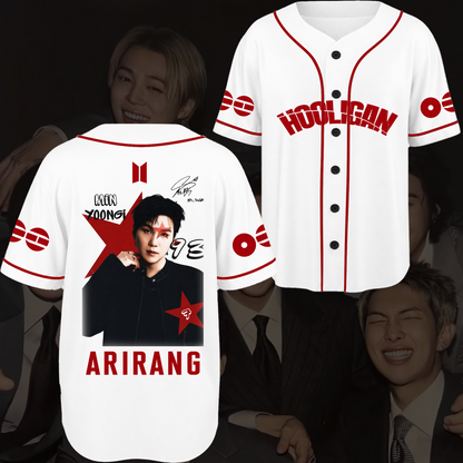 Sleek BTS Visual Baseball Jersey Arirang World Tour Merch Gift For Fans