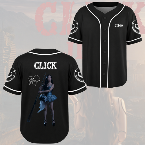 Retro Jisoo Click Solo Purple Baseball Jersey BLACKPINK Concert Outfit