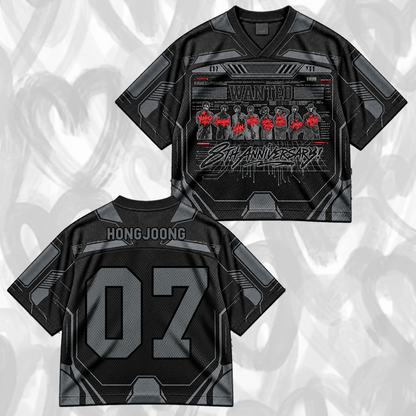 ATEEZ Golden Hour 8th Anniversary Streetwear Wanted Mixed Mesh Jersey Gift For Fans