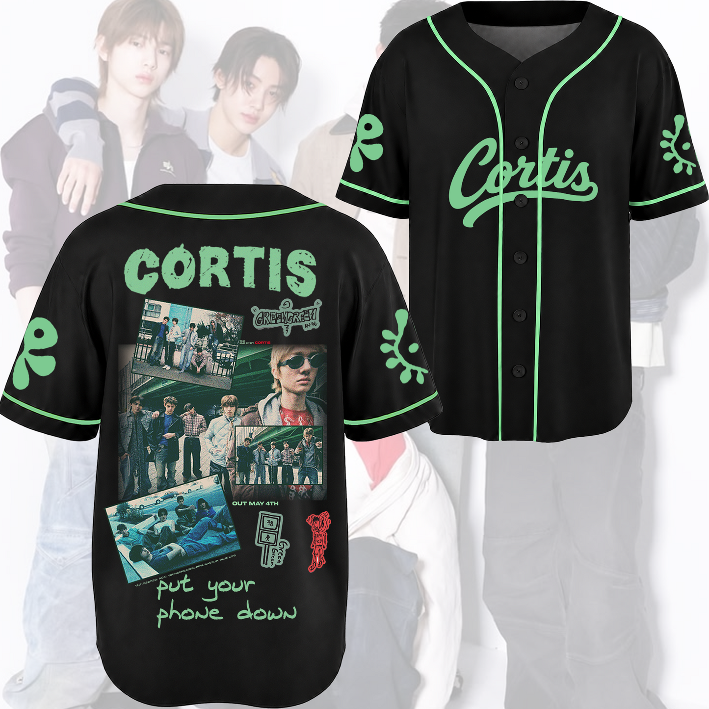 Energy Cortis Put Your Phone Down Tour Baseball Jersey