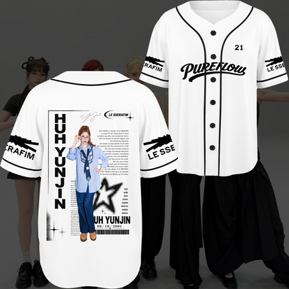 Le Sserafim Chronicles Pureflow World Tour  Baseball Jersey Gift For Fans